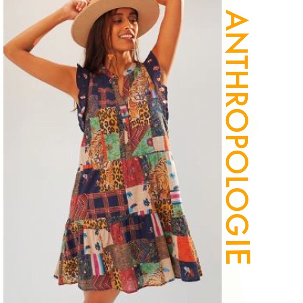 ANTHROPOLOGIE PILCRO PATCHWORK MINI DRESS
Size: XS Petite